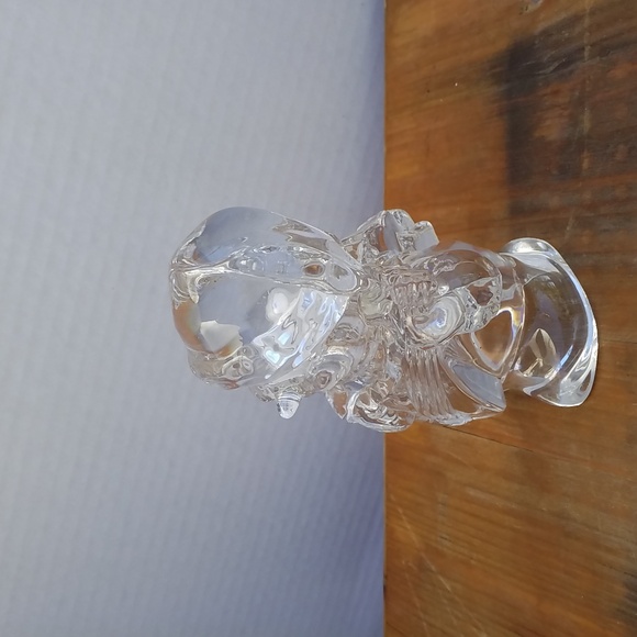 MIKASA FROSTY'S CHOIR LEAD Crystal Clear Figurine w tag Christmas Winter Holiday - Picture 2 of 7